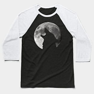 Werewolf Moon Silhouette Baseball T-Shirt